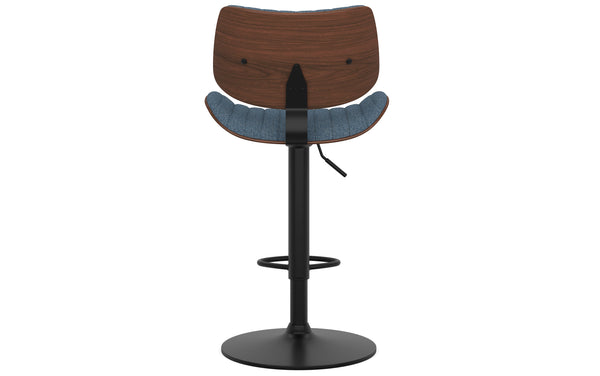 Simpli Home Adjustable Swivel Bar Stool In Linen