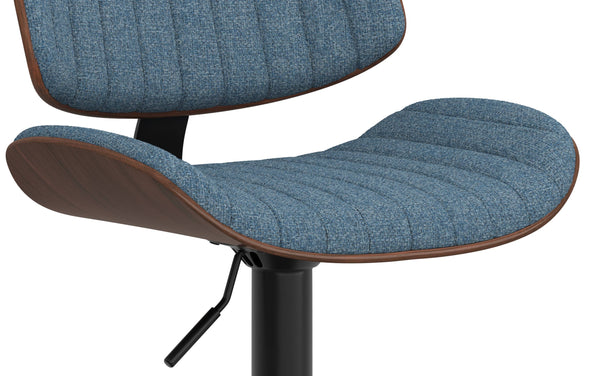 Simpli Home Adjustable Swivel Bar Stool In Linen