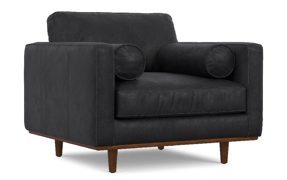 simpli home Arm Chair in Genuine Leather