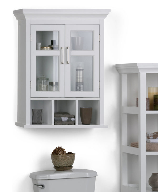 Simpli Home Bath Cabinet With Cubbies