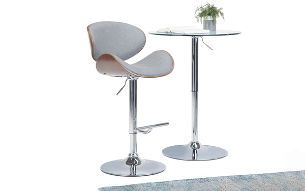 Simpli Home Bentwood Adjustable Swivel Bar Stool