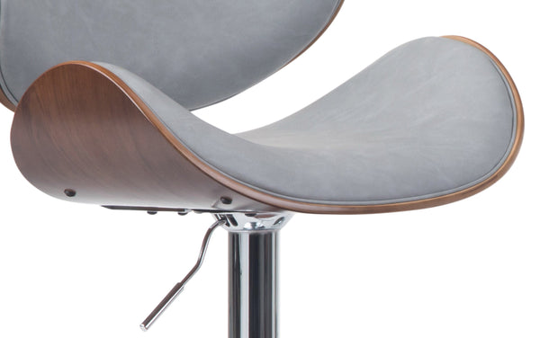 Simpli Home Bentwood Adjustable Swivel Bar Stool