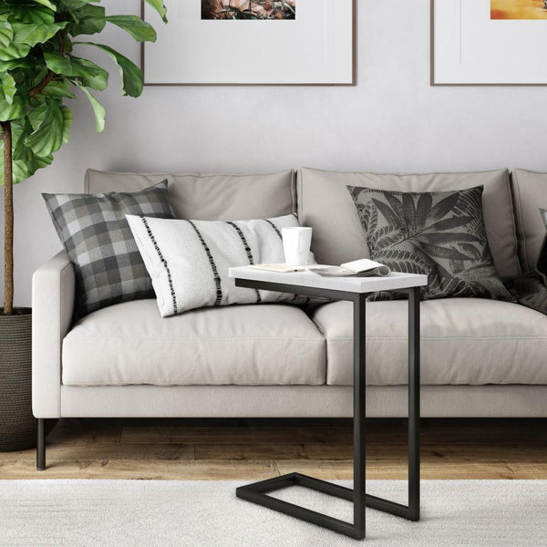 Simpli Home C Side Table With Genuine Marble Top