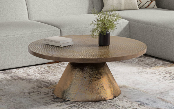 Simpli Home Cast Aluminum Coffee Table