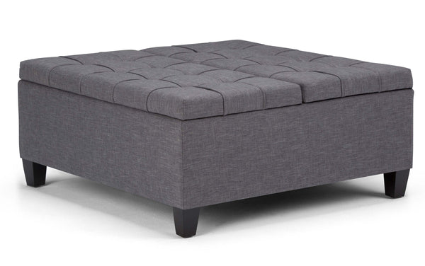 Simpli Home Coffee Table Ottoman In Linen
