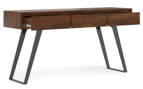 Simpli Home Console Sofa Table In Walnut