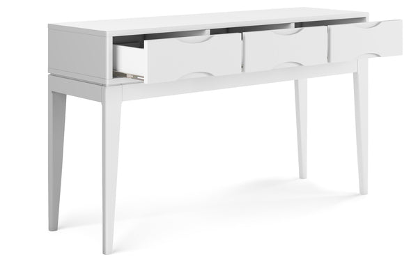 Simpli Home Console Sofa Table In White