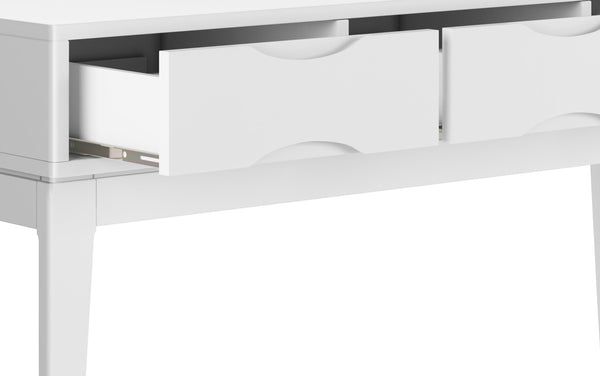 Simpli Home Console Sofa Table In White
