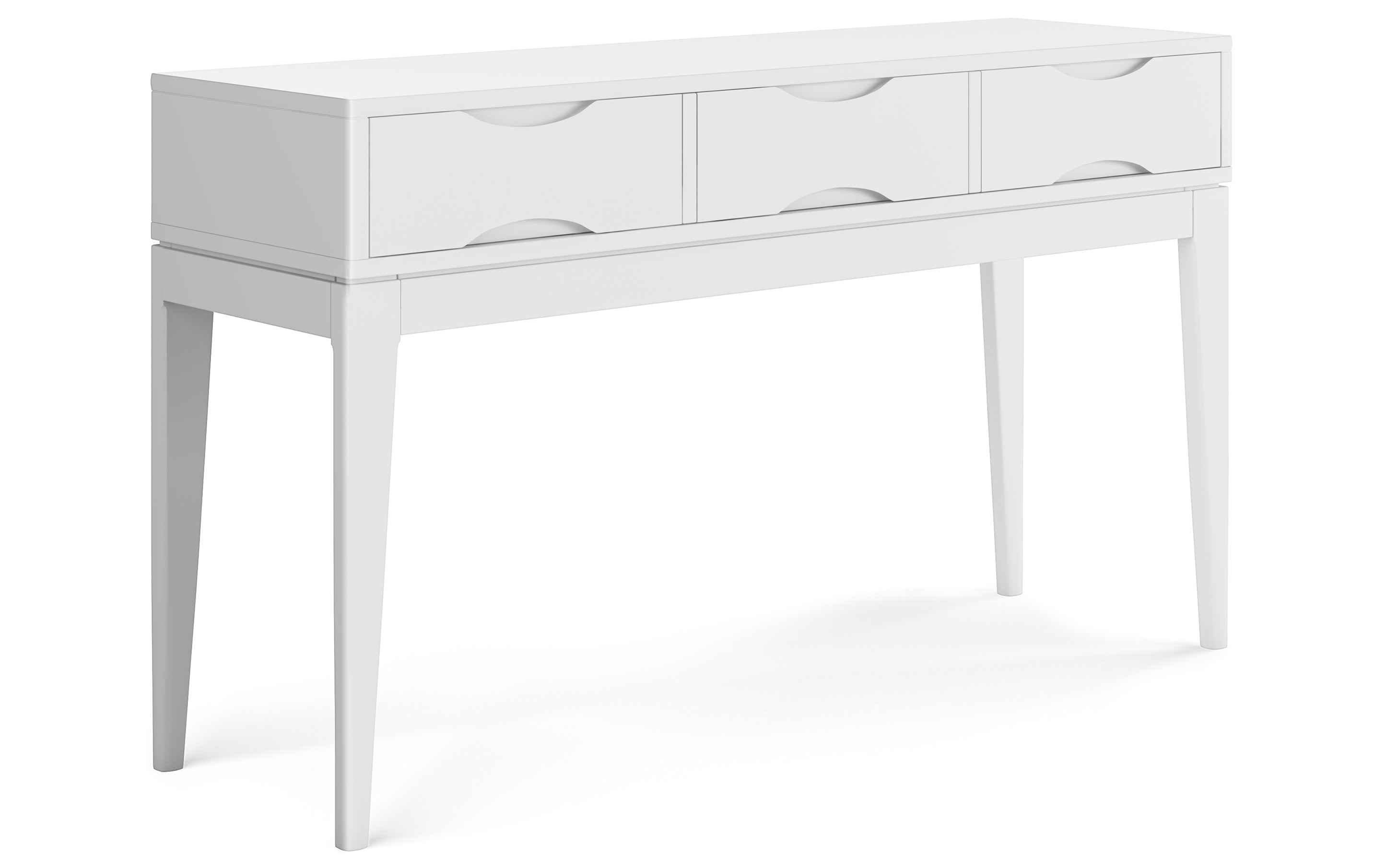 simpli home Console Sofa Table in White