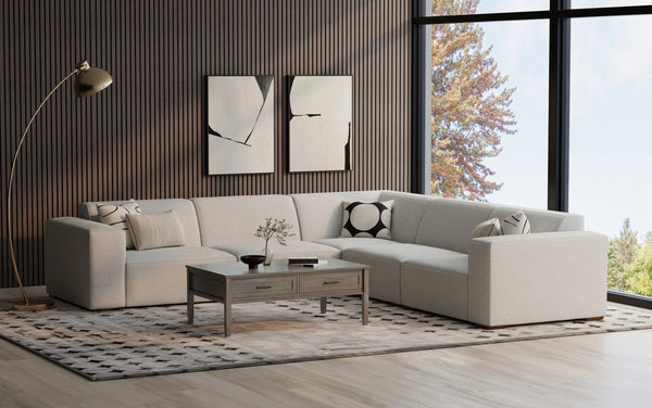 Simpli Home Corner Sectional In Performance Fabric