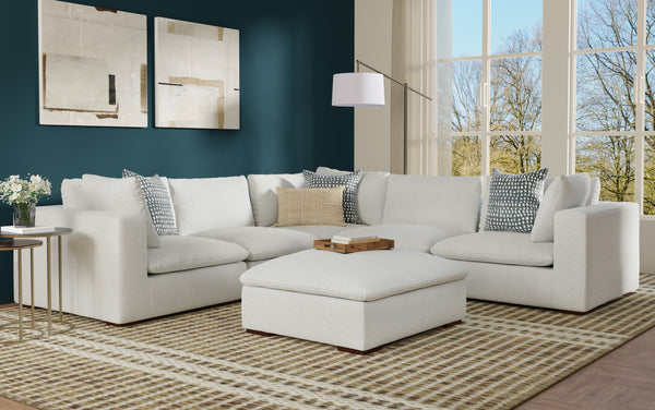 Simpli Home Corner Sectional Sofa And Ottoman