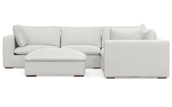 Simpli Home Corner Sectional Sofa And Ottoman