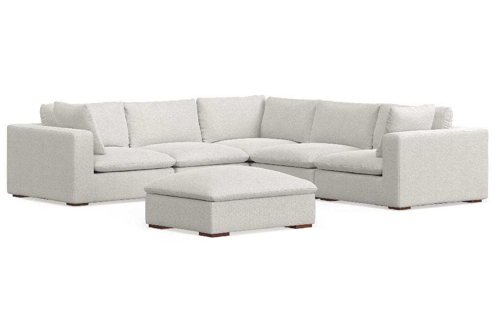 simpli home Corner Sectional Sofa and Ottoman