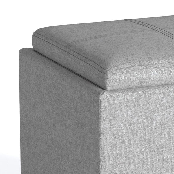 Simpli Home Cube Storage Ottoman In Linen
