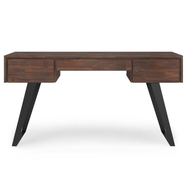 Simpli Home Desk With Deep Drawers In Acacia