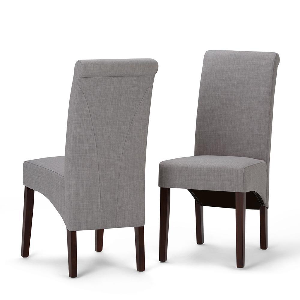 simpli home Dining Chair in Linen Style Fabric