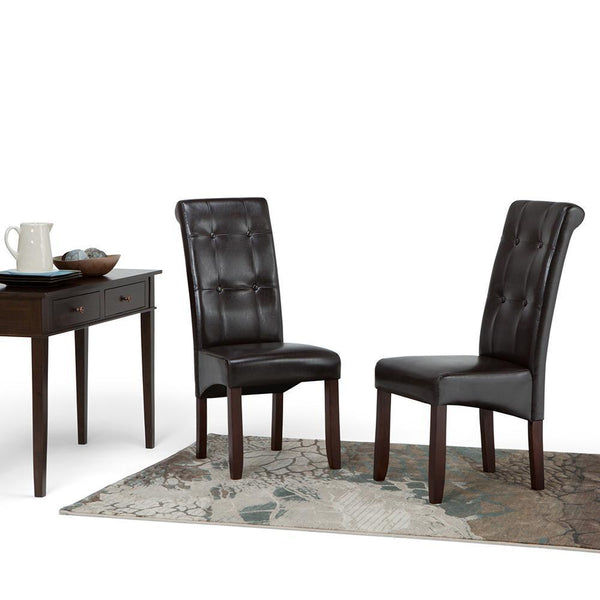 Simpli Home Dining Chair In Tanners Brown (Set Of 2)