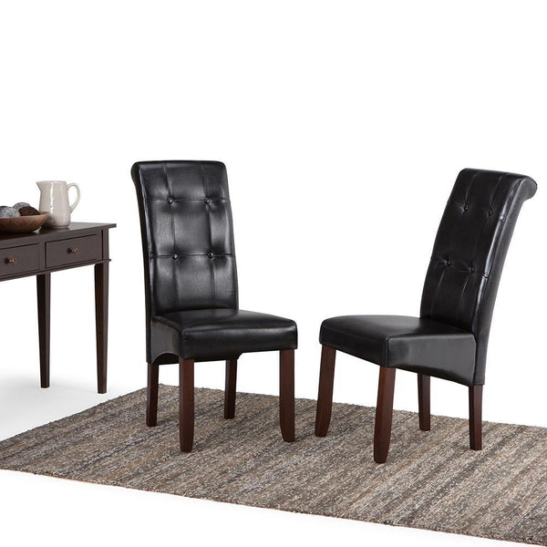 Simpli Home Dining Chair In Vegan Leather (Set Of 2)