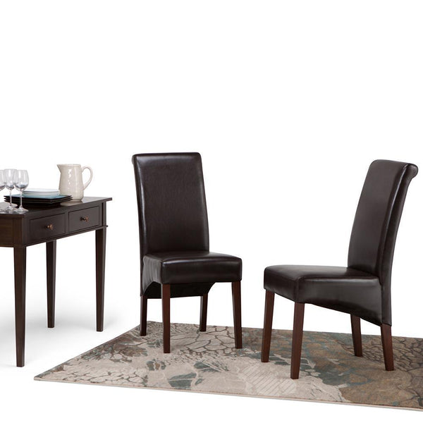 Simpli Home Dining Chair (Set Of 2) In Vegan Leather