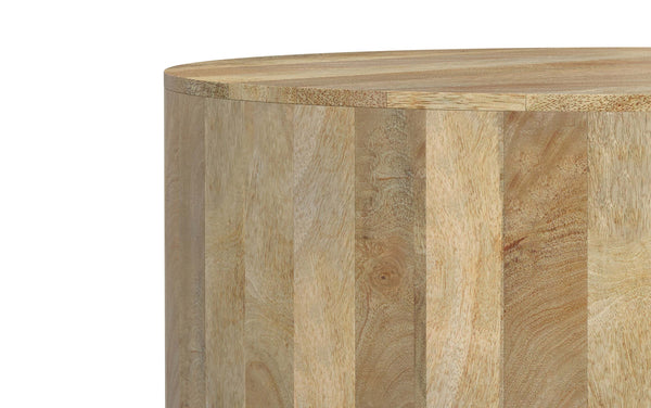 Simpli Home Drum Coffee Table In Mango