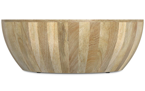 Simpli Home Drum Coffee Table In Mango