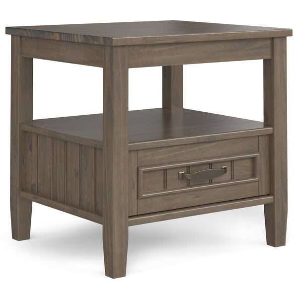Simpli Home End Table With Bottom Drawer