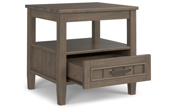 Simpli Home End Table With Bottom Drawer