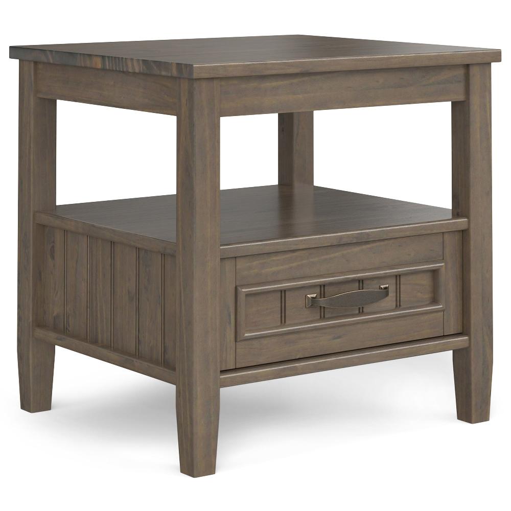 simpli home End Table with Bottom Drawer