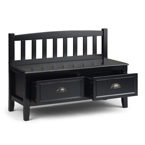 Simpli Home Entryway Storage Bench With Drawers