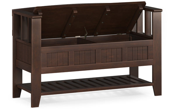 Simpli Home Entryway Storage Bench With Shelf