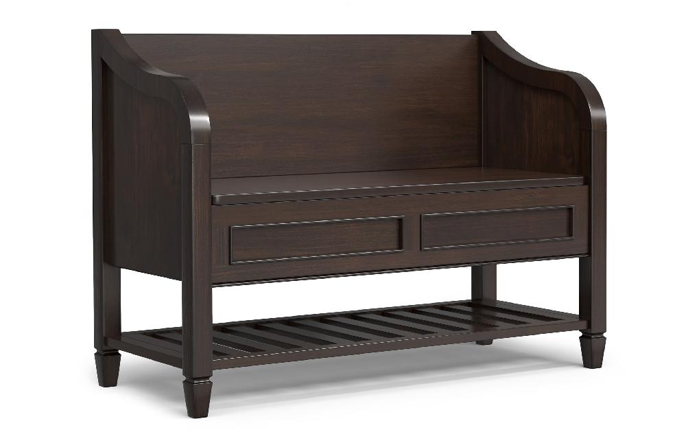 simpli home Entryway Storage Bench with Shelf