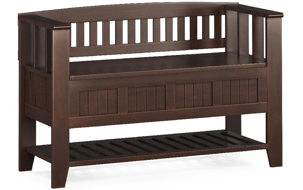 simpli home Entryway Storage Bench with Shelf