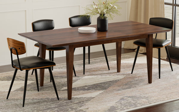 Simpli Home Extendable Dining Table In Walnut