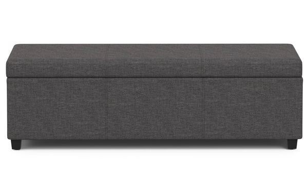 Simpli Home Extra Large Storage Ottoman In Linen