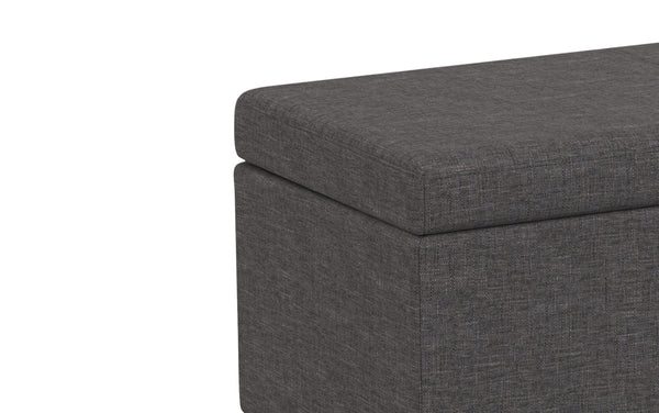 Simpli Home Extra Large Storage Ottoman In Linen