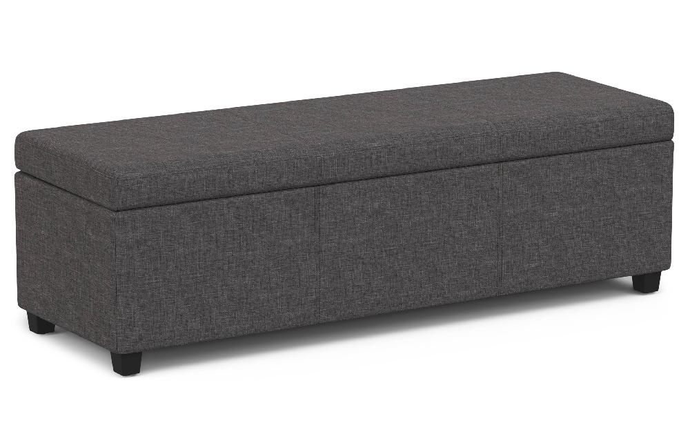 simpli home Extra Large Storage Ottoman in Linen