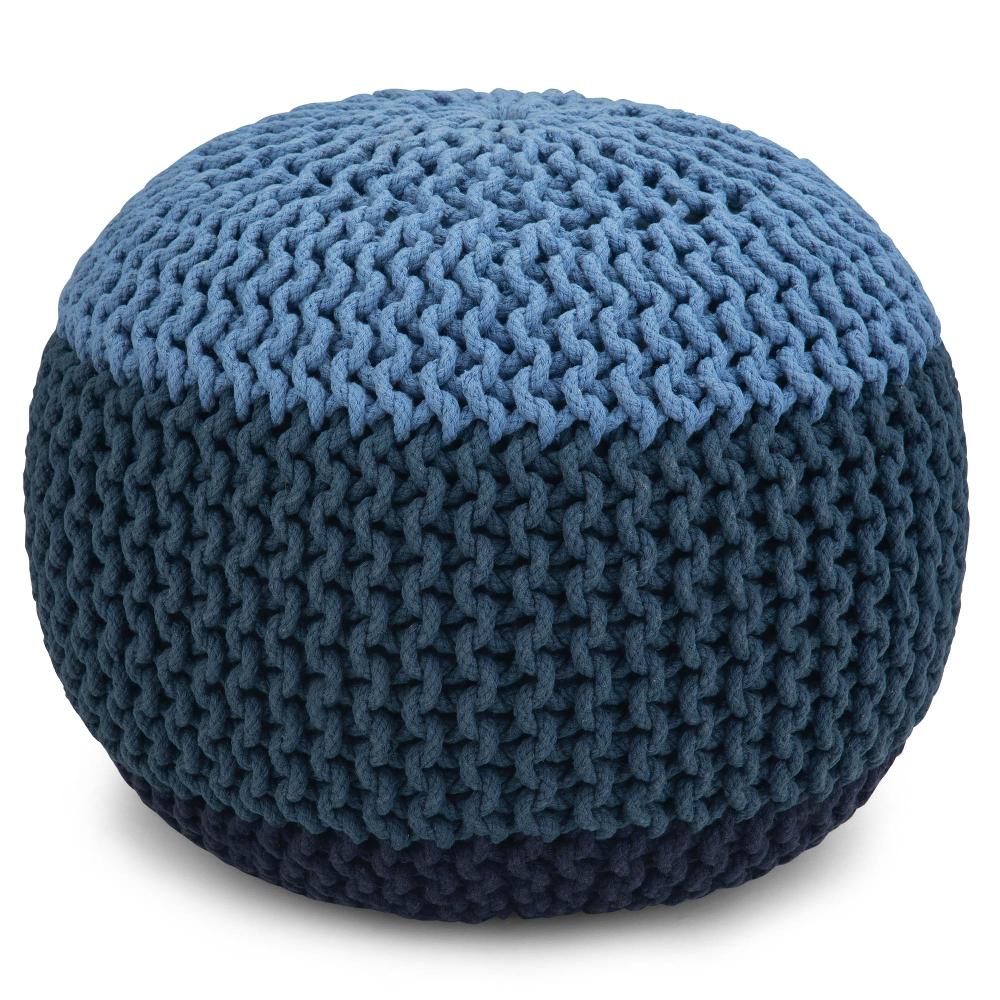 simpli home Hand Knit Round Pouf