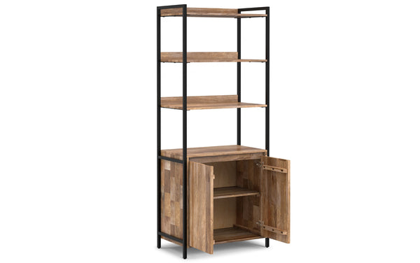 Simpli Home Large Bookshelf With Cabinet