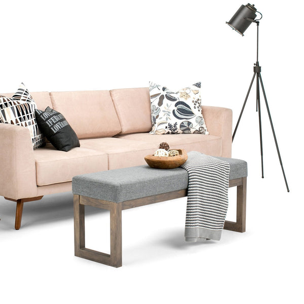 Simpli Home Large Ottoman Bench In Linen