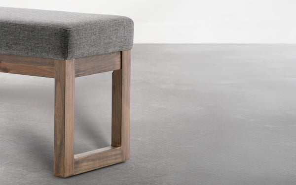 Simpli Home Large Ottoman Bench In Parisian Grey