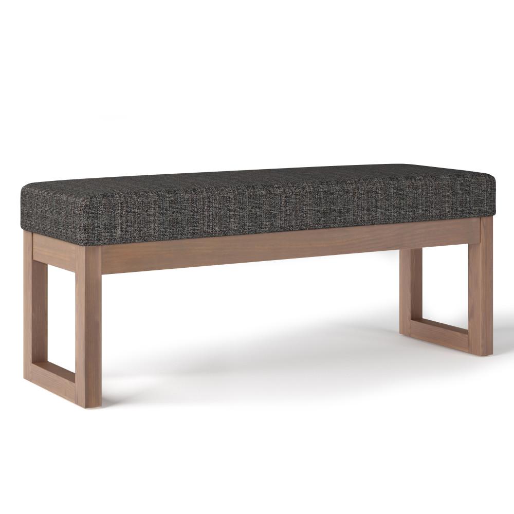 simpli home Large Ottoman Bench in Tweed