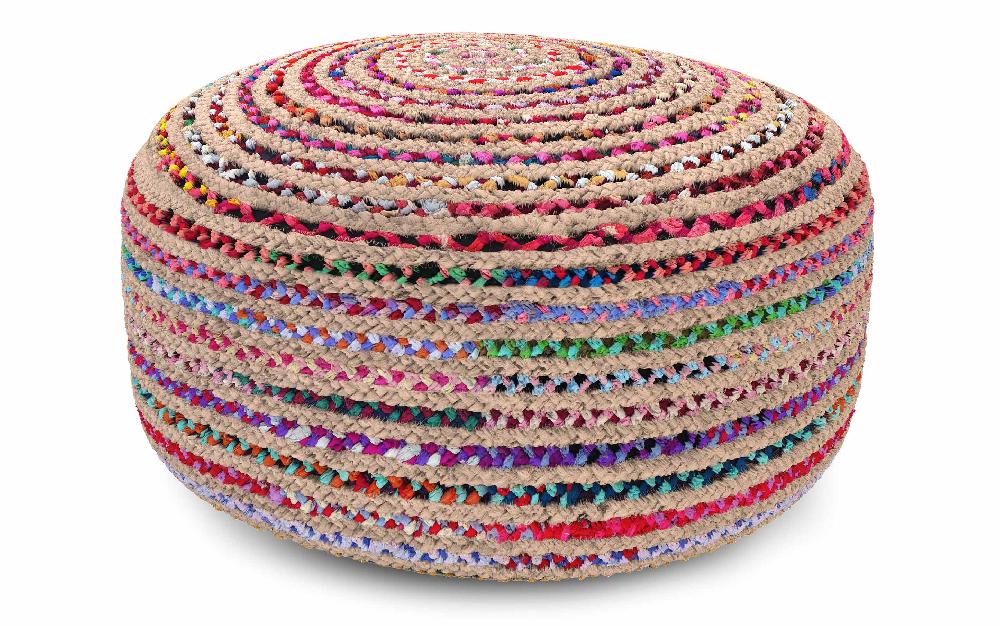simpli home Large Round Pouf