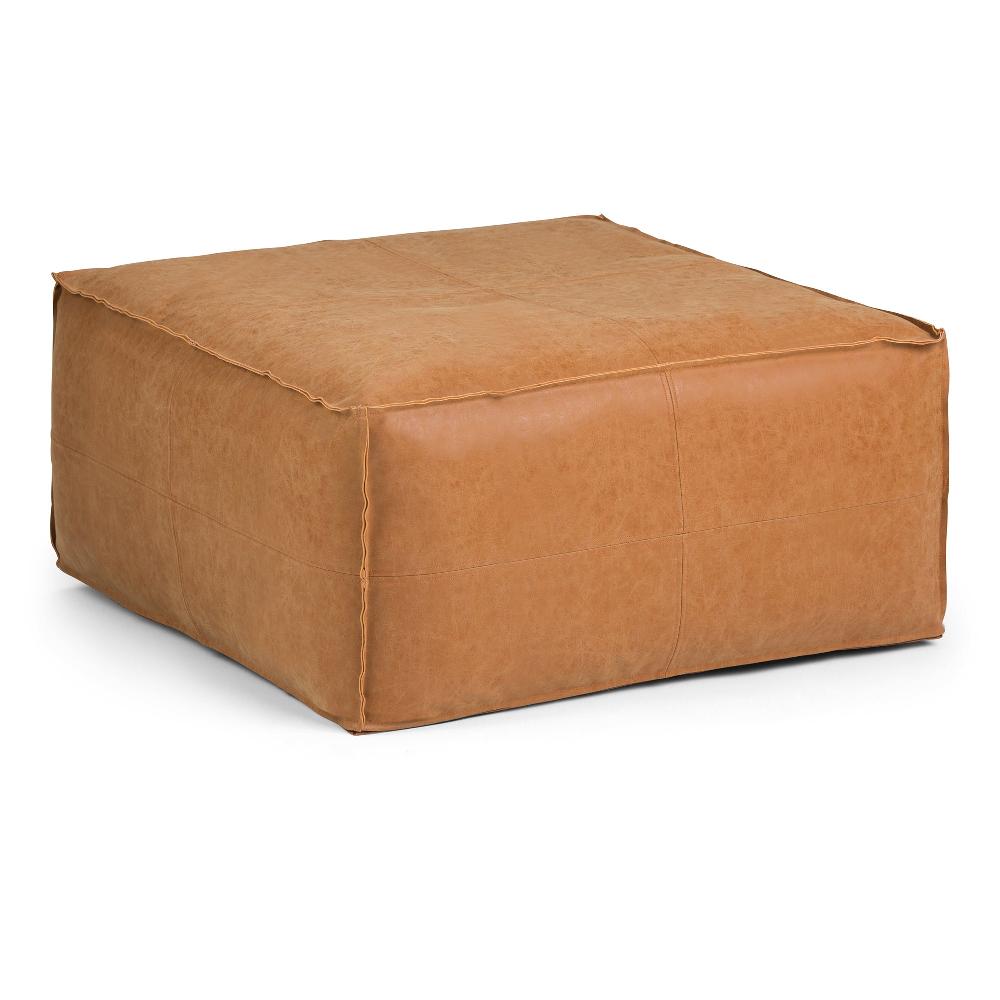 simpli home Large Square Coffee Table Pouf