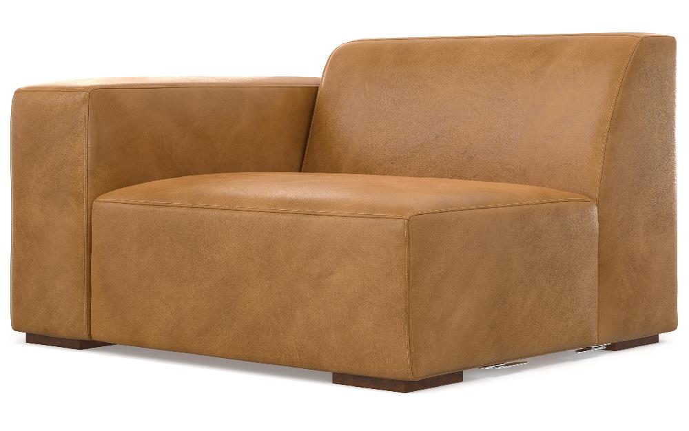 simpli home Left Arm Module in Genuine Leather