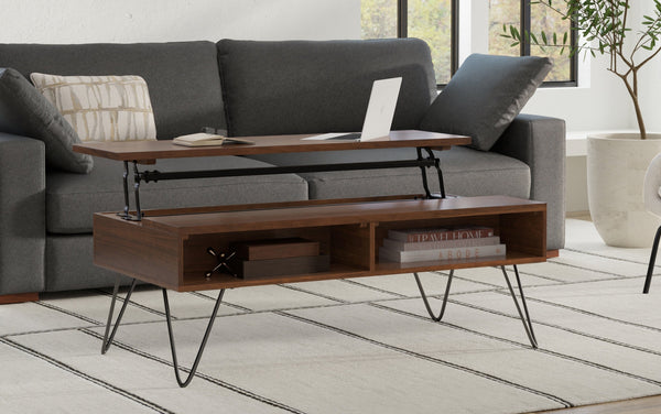 Simpli Home Lift Top Coffee Table In Walnut