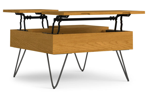 Simpli Home Lift Top Square Coffee Table In Oak