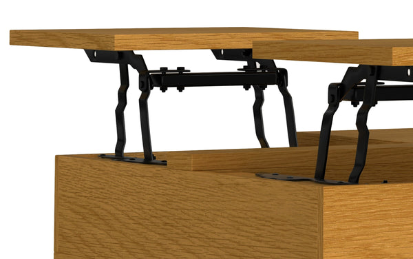 Simpli Home Lift Top Square Coffee Table In Oak