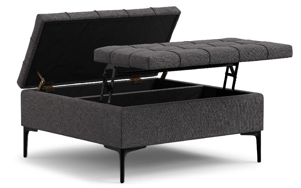 simpli home Lift Top Storage Ottoman in Linen