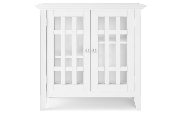 Simpli Home Low Storage Media Cabinet In White