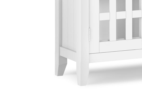 Simpli Home Low Storage Media Cabinet In White